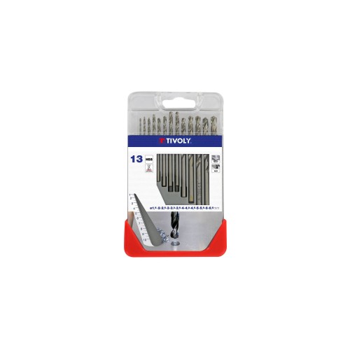 13 brocas para metal HSS rectificadas - punta en cruz Ø 1,5 a 6,5 mm