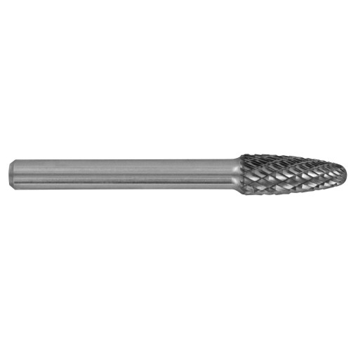 Fresa rotativa metal duro. Punta Ojiva con radio. Dentado normal. Forma D (Caja colgante) # / Ø: 8 / d2: 6 / L: 63