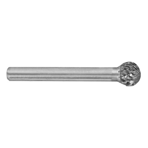 Fresa rotativa metal duro. Punta Esférica. Dentado normal. Forma D (Caja colgante) # / Ø: 10 / d2: 6 / L: 70