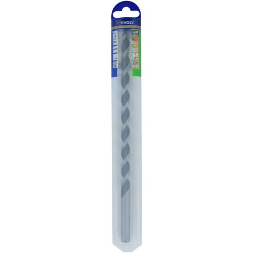 Ø: 10 / Broca para madera de 3 puntas L. 250 mm -Mango cilíndrico (Blíster) / L: 250