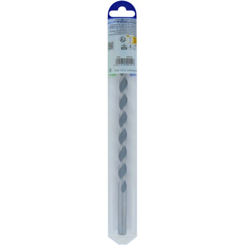 Ø: 10 / Broca para madera de 3 puntas L. 250 mm -Mango cilíndrico (Blíster) / L: 250