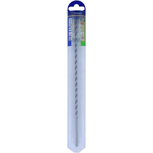 Ø: 4 / Broca para madera de 3 puntas L. 250 mm -Mango cilíndrico (Blíster) / L: 250