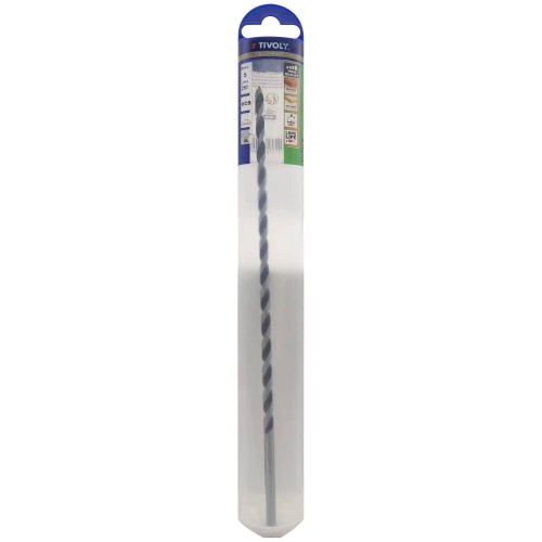 Ø: 5 / Broca para madera de 3 puntas L. 250 mm -Mango cilíndrico (Blíster) / L: 250