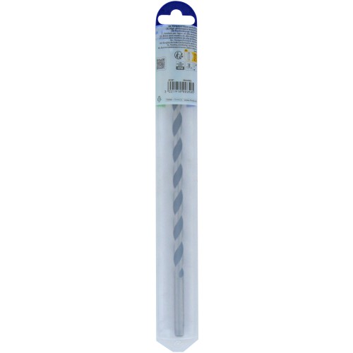 Ø: 8 / Broca para madera de 3 puntas L. 250 mm -Mango cilíndrico (Blíster) / L: 250