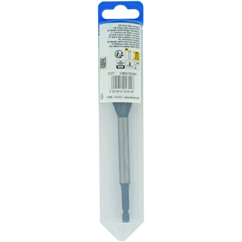 Ø: 22 / Broca para madera de 4 cortes -Mango hexagonal (Blíster) / L: 165