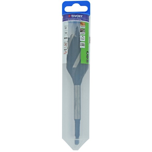 Ø: 32 / Broca para madera de 4 cortes -Mango hexagonal (Blíster) / L: 165