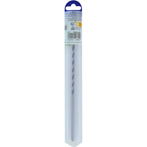 Ø: 5 / Broca para madera de 3 puntas L. 250 mm -Mango cilíndrico (Blíster) / L: 250