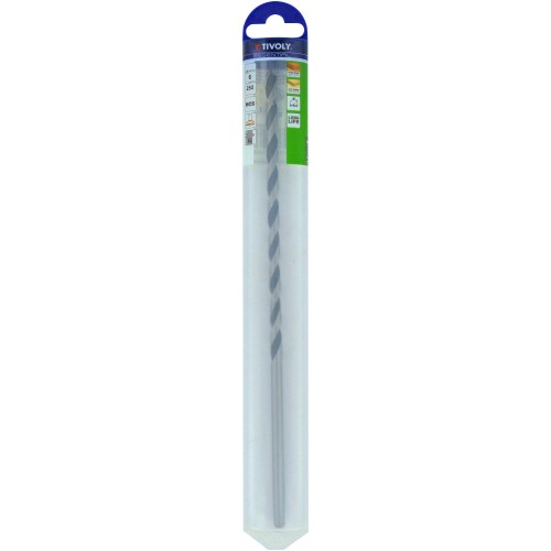 Ø: 6 / Broca para madera de 3 puntas L. 250 mm -Mango cilíndrico (Blíster) / L: 250