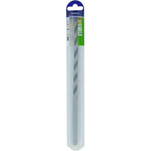 Ø: 8 / Broca para madera de 3 puntas L. 250 mm -Mango cilíndrico (Blíster) / L: 250