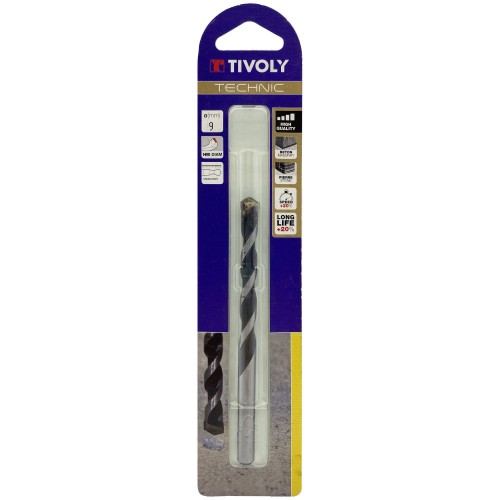 Ø: 9 / Broca para hormigón -Placa de Metal duro afilada con diamante -Mango cilíndrico -Graduada SLR (Blíster) / L: 120