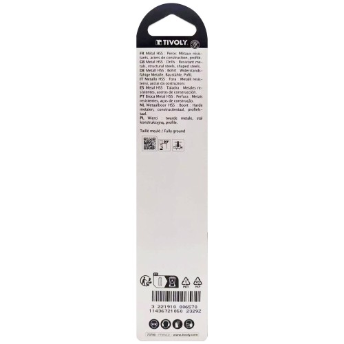 Ø: 10.5 / L: 133 / Broca para metal HSS - Tratamiento STEAM -Afilado SPLIT POINT (Blíster)