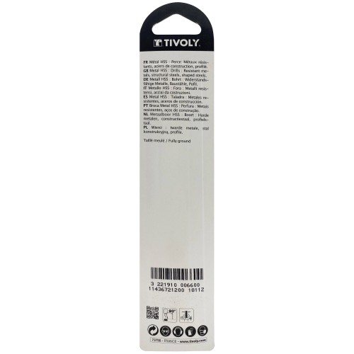 Ø: 12 / L: 151 / Broca para metal HSS - Tratamiento STEAM -Afilado SPLIT POINT (Blíster)