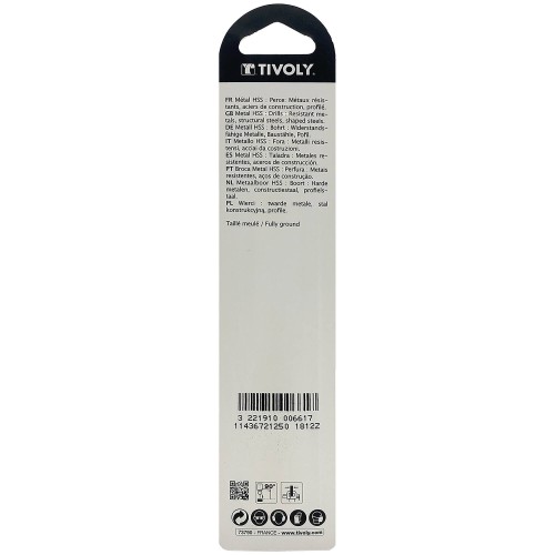 Ø: 12.5 / L: 151 / Broca para metal HSS - Tratamiento STEAM -Afilado SPLIT POINT (Blíster)