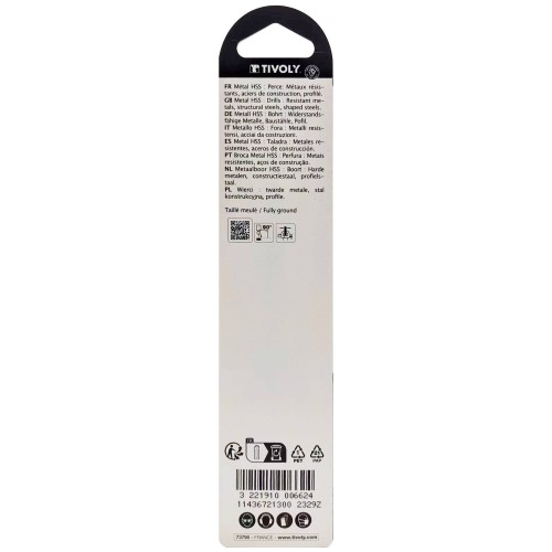 Ø: 13 / L: 151 / Broca para metal HSS - Tratamiento STEAM -Afilado SPLIT POINT (Blíster)