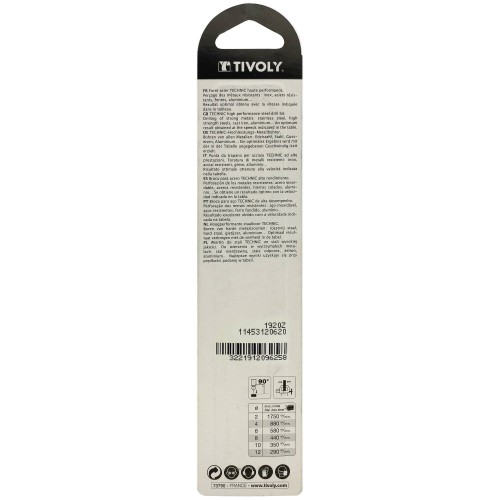 Ø: 6.2 / L: 101 / Broca para metal HSS -Recubrimiento de la punta con TiN -Afilado SPLIT POINT -Mango de 3 caras (Blíster)