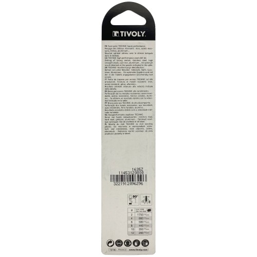 Ø: 8 / L: 117 / Broca para metal HSS -Recubrimiento de la punta con TiN -Afilado SPLIT POINT -Mango de 3 caras (Blíster)