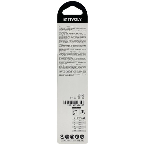 Ø: 11 / L: 142 / Broca para metal HSS -Recubrimiento de la punta con TiN -Afilado SPLIT POINT -Mango de 3 caras (Blíster)
