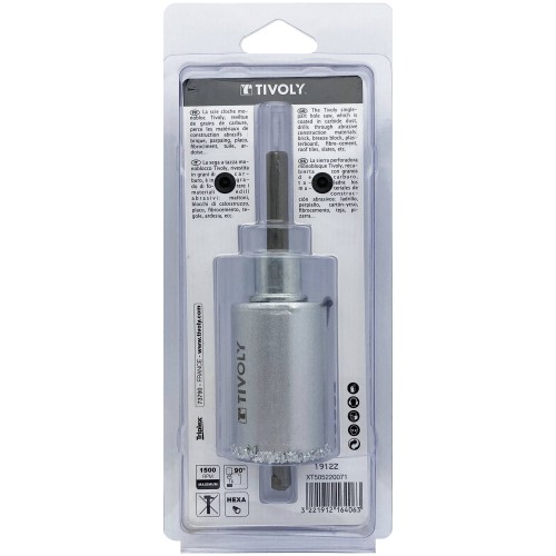 Ø: 43 / Sierra de corona para hormigón de carburo HM monobloque (Estuche blíster) / H: 55