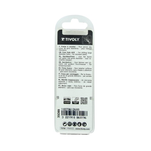Fresa hueca HSS | Serie larga | Aceros blandos hasta 500 N/mm² (Tubo colgante) Ø: 18 / Øint: 10 / L: 80