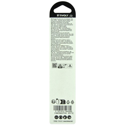 Ø: 7 / Broca para madera de 3 puntas -Mango cilíndrico -Graduada SLR (Blíster) / L: 109