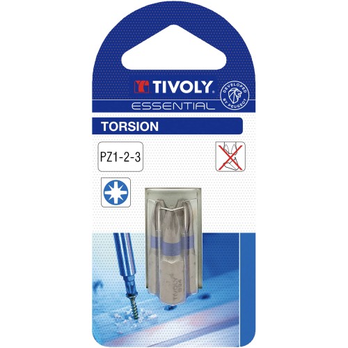 Punta de atornillar -Torsión -Para tornillo Pozidriv (Blíster) N°: N1-2-3 / L: 25