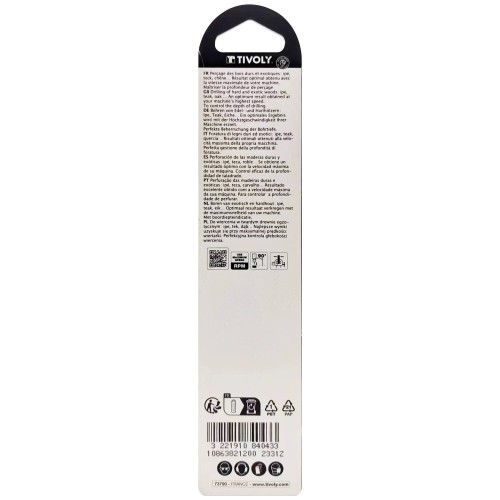 Ø: 12 / Broca para madera de 3 puntas -Mango cilíndrico -Graduada SLR (Blíster) / L: 151