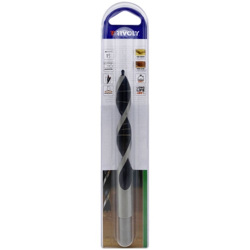 Ø: 15 / Broca para madera de 3 puntas -Mango cilíndrico -Graduada SLR (Blíster) / L: 169