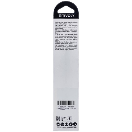 Ø: 20 / Broca para hormigón -Mango cilíndrico (Blíster) / L: 160