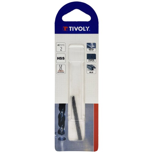 Ø: 2 / L: 49 / Broca para metal HSS - Tratamiento STEAM -Afilado SPLIT POINT (Blíster)