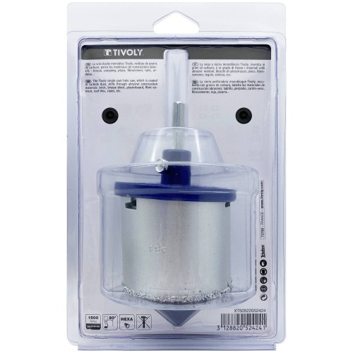 Ø: 33-53-73-83 mm / Sierra de corona para hormigón de carburo HM multihojas (Estuche blíster) / H: 55