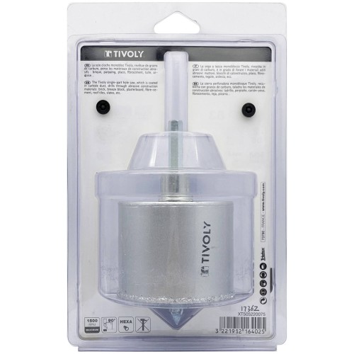 Ø: 83 / Sierra de corona para hormigón de carburo HM monobloque (Estuche blíster) / H: 55
