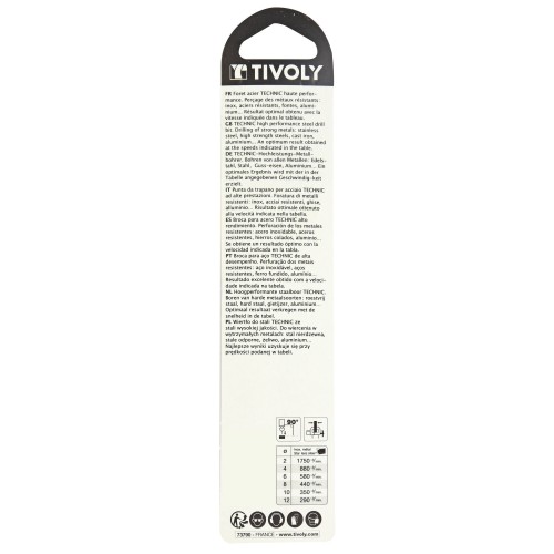 Ø: 8 / L: 117 / Broca para metal HSS-E5 (cobalto 5 %) -Afilado SPLIT POINT -Graduada SLR (Blíster)