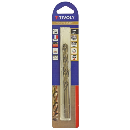 Ø: 10 / L: 133 / Broca para metal HSS-E5 (cobalto 5 %) -Afilado SPLIT POINT -Graduada SLR (Blíster)