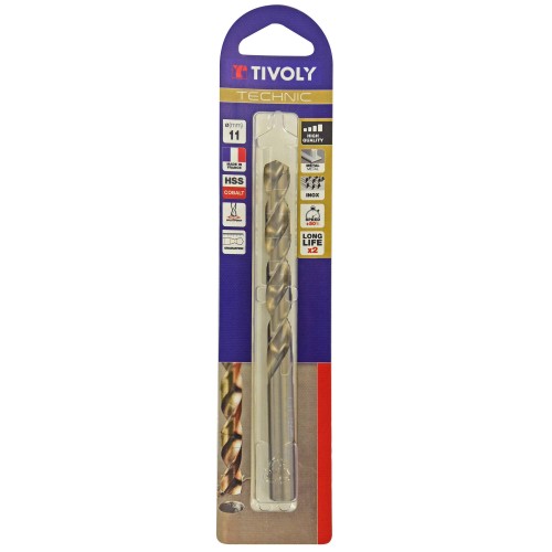 Ø: 11 / L: 142 / Broca para metal HSS-E5 (cobalto 5 %) -Afilado SPLIT POINT -Graduada SLR (Blíster)