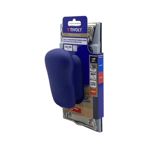 Taco para lijar RECTANGULAR 92X185 Velcro + Pinza