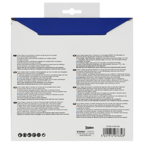Ø: 190 x Ø2: 16 x Z: 24 / Hoja de sierra circular -Despiece -Para madera y yeso -Uso en sierra portátil (Funda cartón)