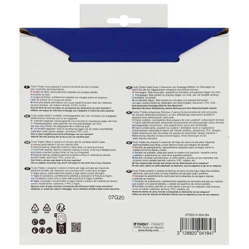 Ø: 184 x Ø2: 20 x Z: 24 / Hoja de sierra circular -Despiece -Para madera y yeso -Uso en sierra portátil (Funda cartón)