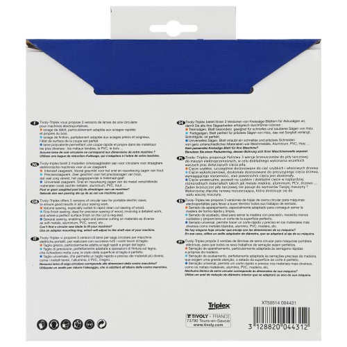 Ø: 170 x Ø2: 20 x Z: 20 / Hoja de sierra circular -Despiece -Para madera y yeso -Uso en sierra portátil (Funda cartón)