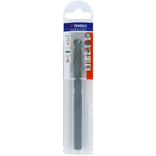 Ø: 10 / L: 133 / Broca para metal HSS - Tratamiento STEAM -Afilado SPLIT POINT (Funda plástico)