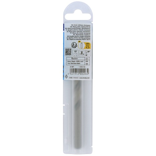 Ø: 10 / L: 133 / Broca para metal HSS-E5 (cobalto 5 %) -Afilado SPLIT POINT -Graduada SLR (Funda plástico)