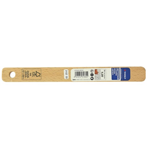 Cepillo JOYERÍA -Mango de madera FSC -Hilos metálicos (Granel) / Acero latonado / 0.20