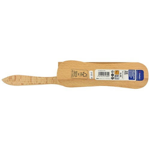 Kit de Cepillos con mango de madera FSC (Embalaje semi-granel) / Acero latonado corrugado / 0.33