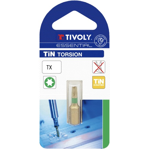 Punta de atornillar -Torsión TiN -Para tornillo Torx (Blíster) N°: N10 / L: 25