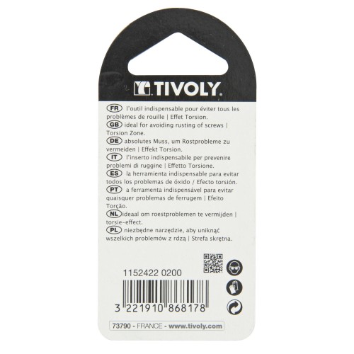 Punta de atornillar -Torsión ACERO INOXIDABLE -Para tornillo Pozidriv (Blíster) N°: N2 / L: 25
