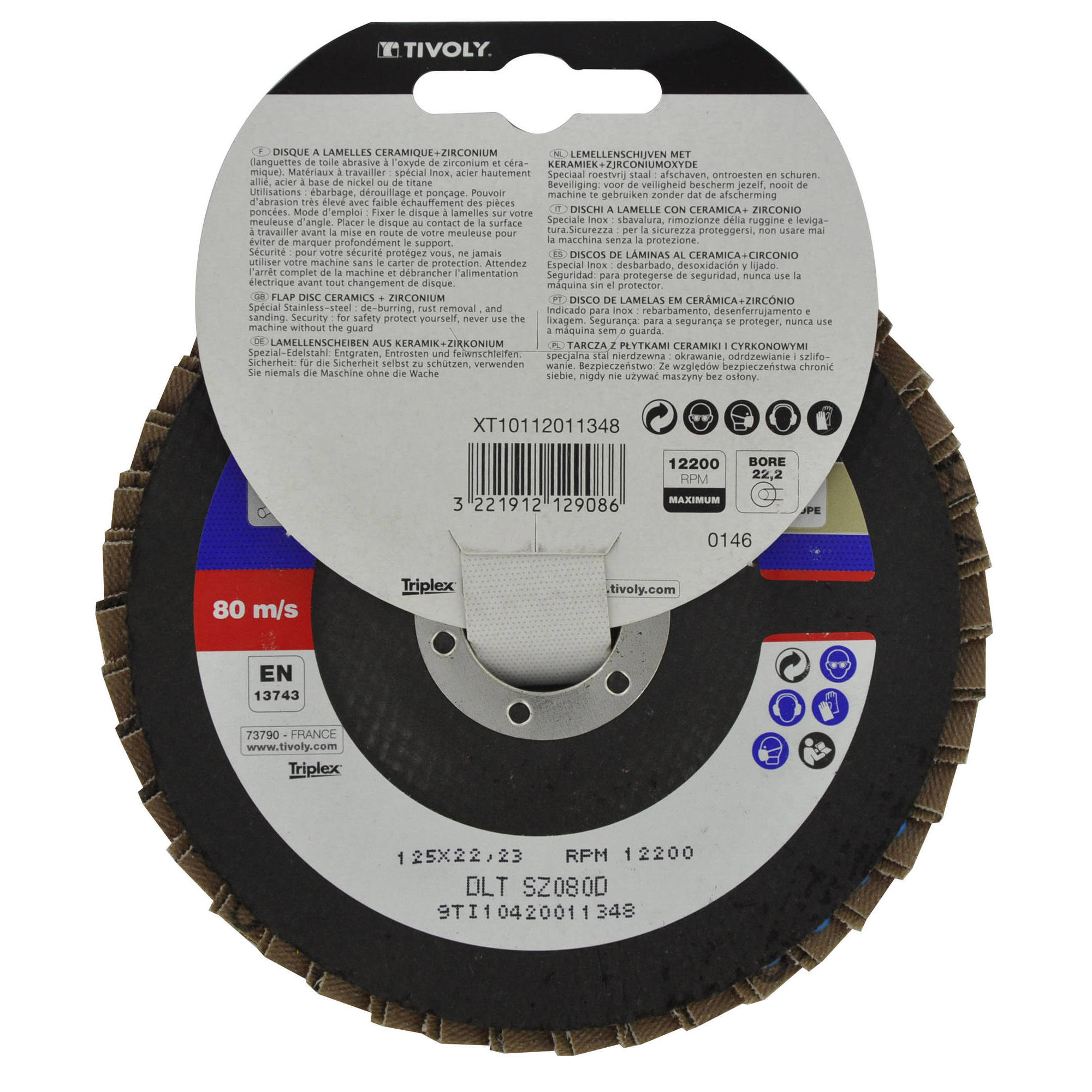 Disco LÁMINAS CERÁMICAS Y DE CIRCONIO (Cartoncillo colgante) / Dim Ø125 / Gr : 80