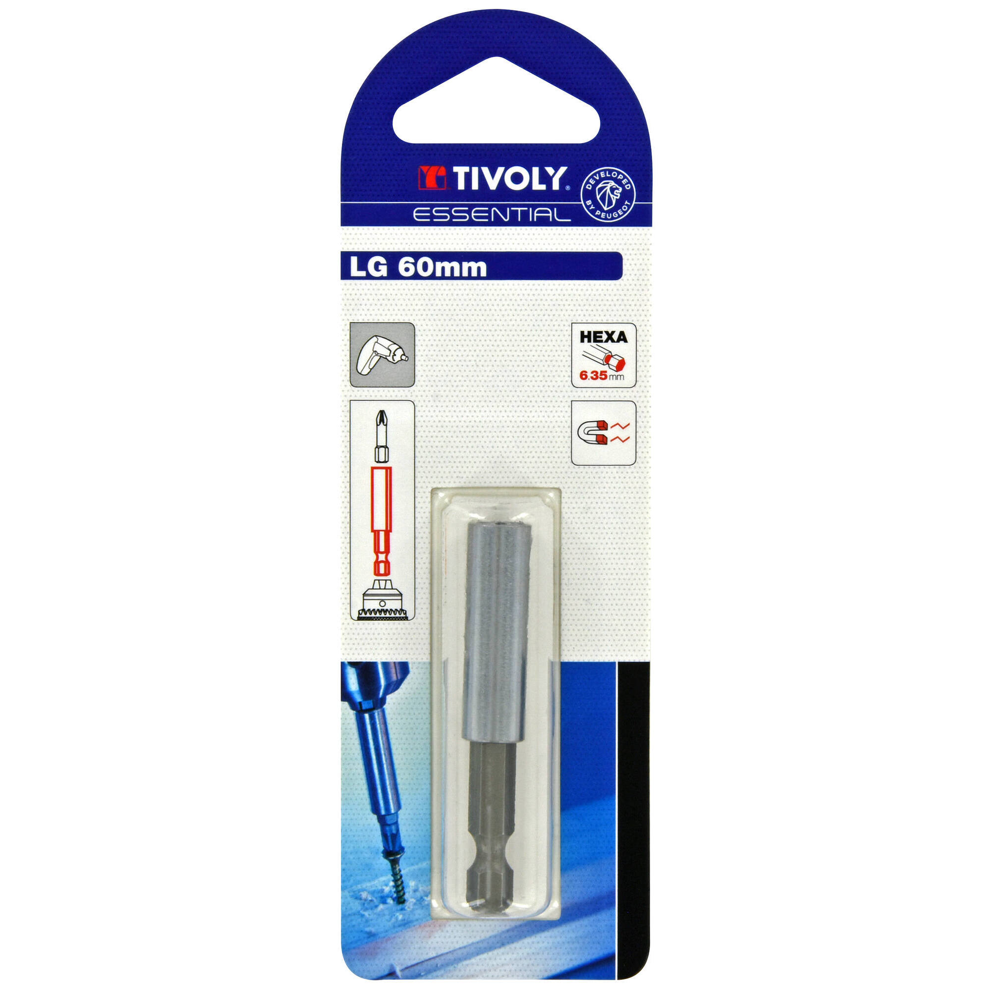 Portapuntas magnético L. 60 mm