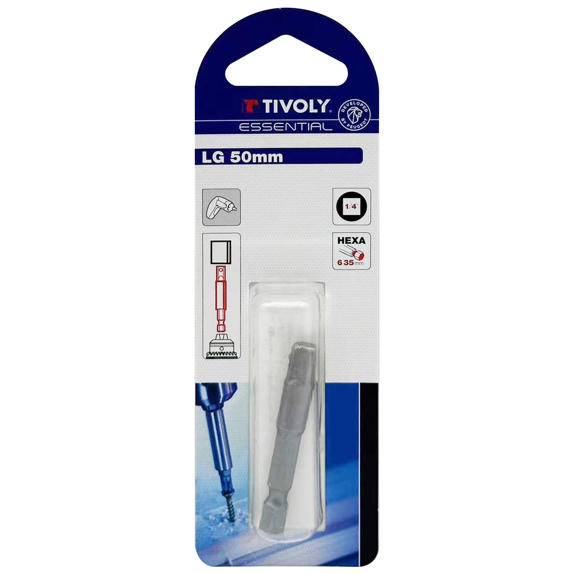 Adaptador de vasos cuadrado M 1/4"