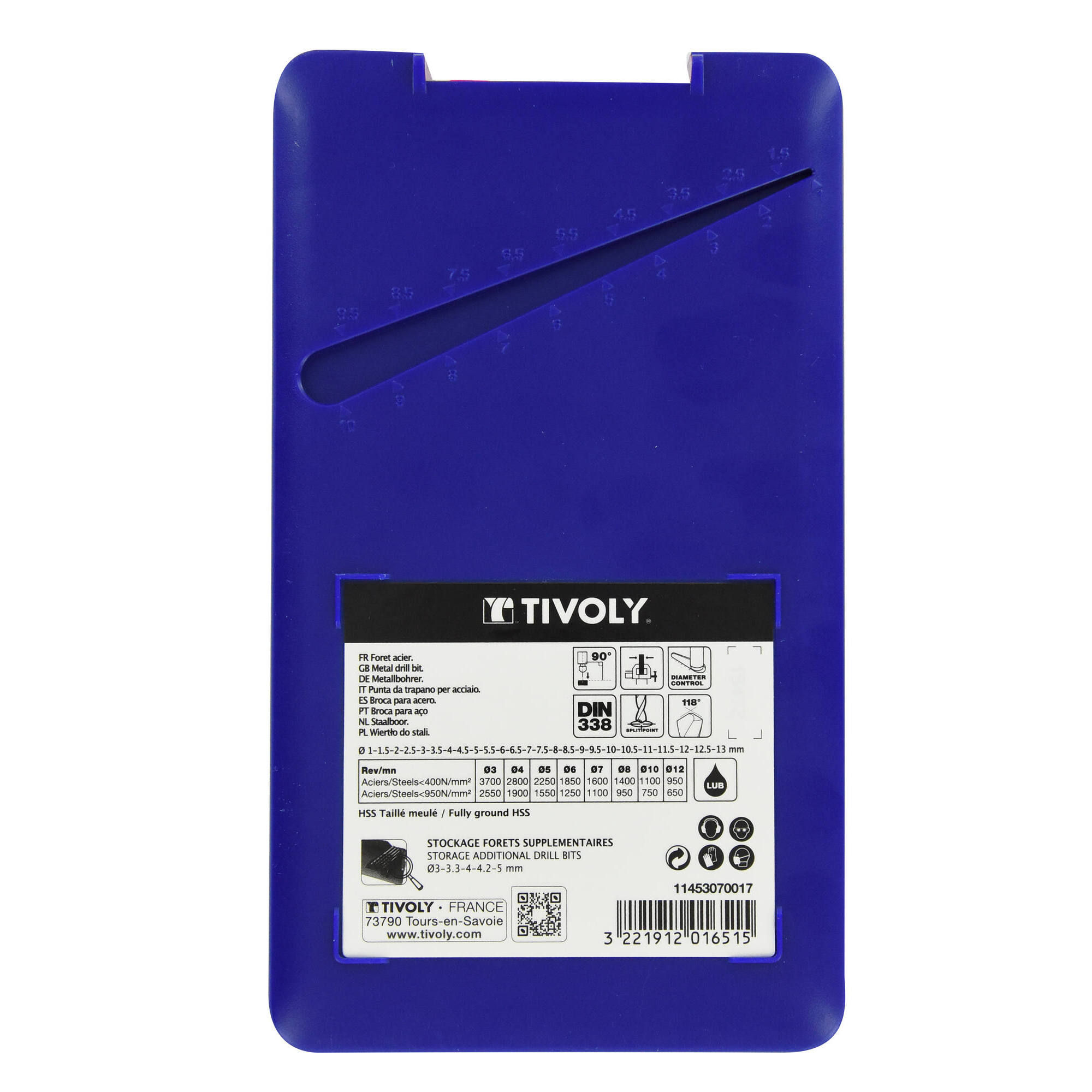 25 brocas para metales HSS STEAM rectificadas punta en cruz Ø 1 a 13 mm por 1/2 ESSENTIAL