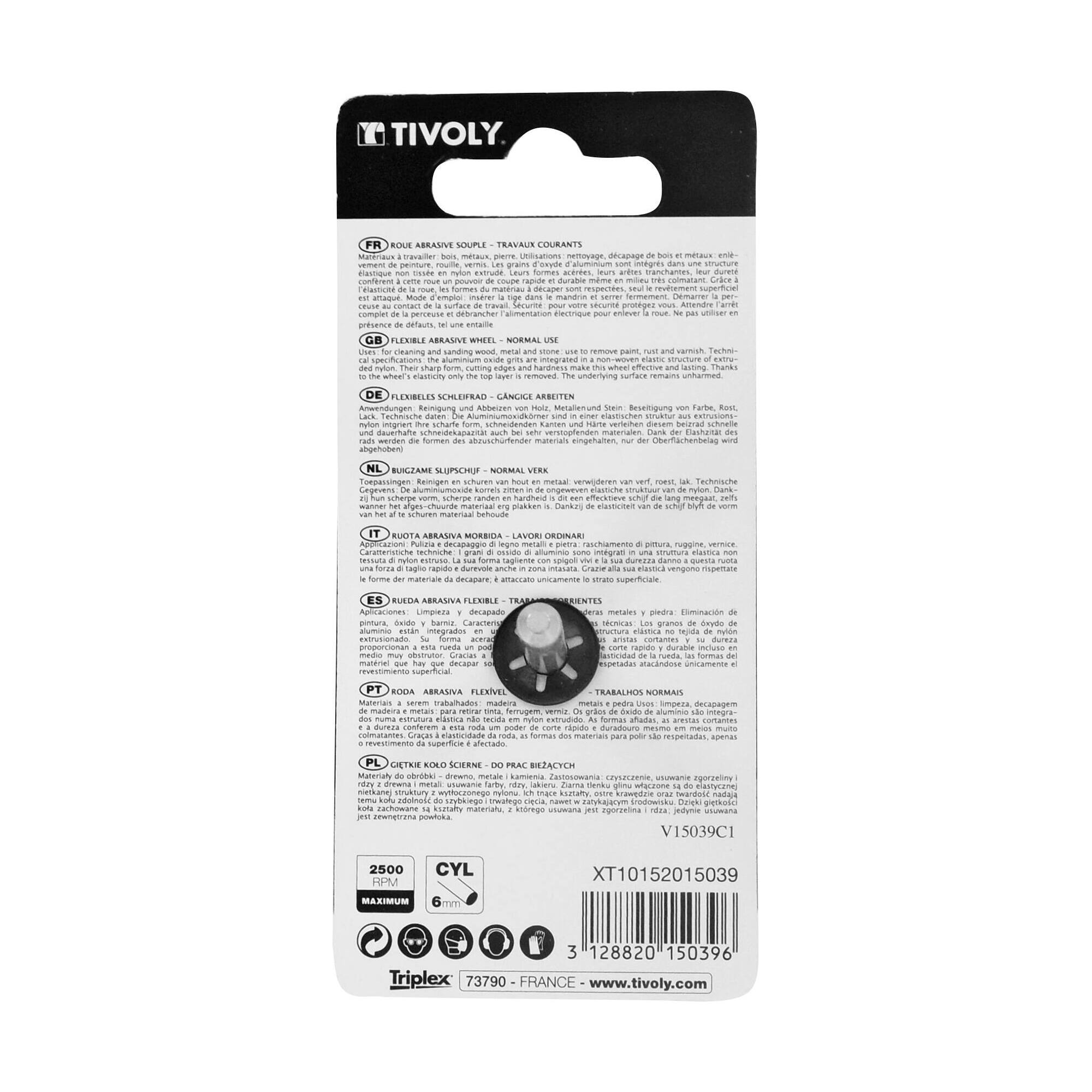 Rueda ESPONJA ABRASIVA (Cartoncillo colgante) / Dim Ø60x40 / Gr : 80