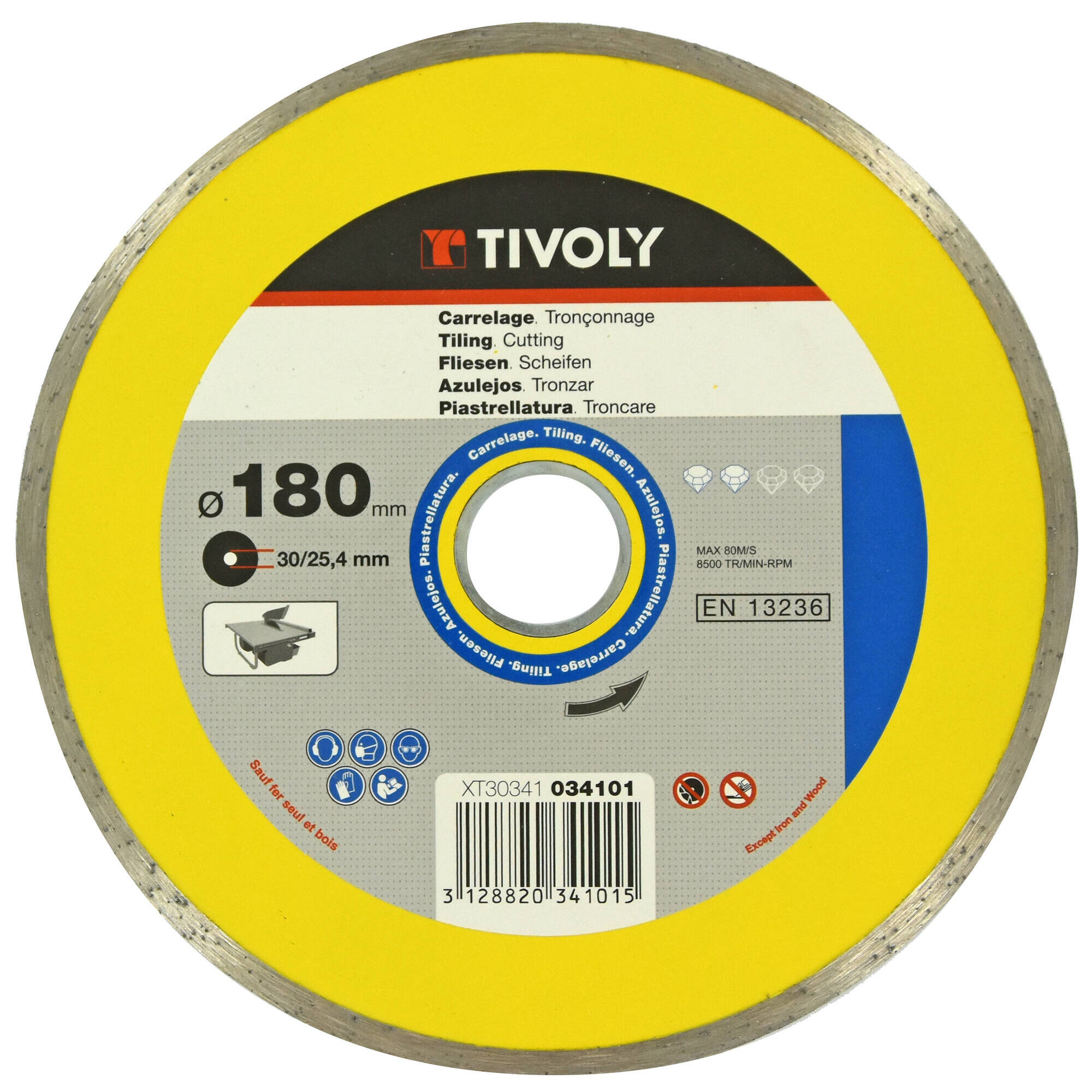 Disco DIAMANTE -AZULEJOS -Gama Económica (Caja colgante) / Ø: 180 / Ep: 1.6